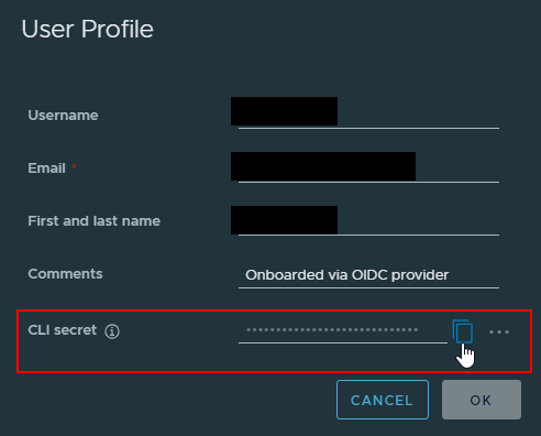 CLI secret