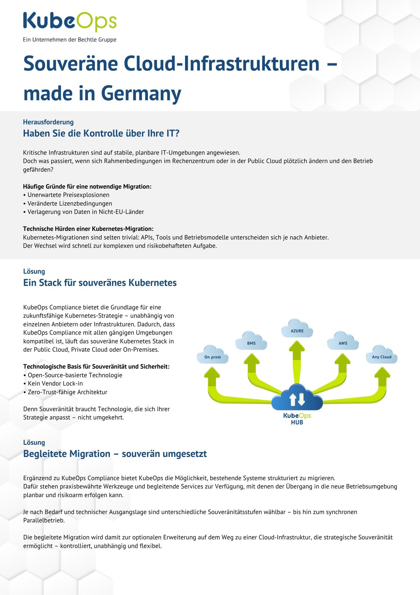 Titelbild des One Pagers  Souveräne Cloud-Infrastrukturen – made in Germany