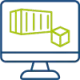 Icon for Kubernetes security library showing a building with pillars and a small sign next to it
