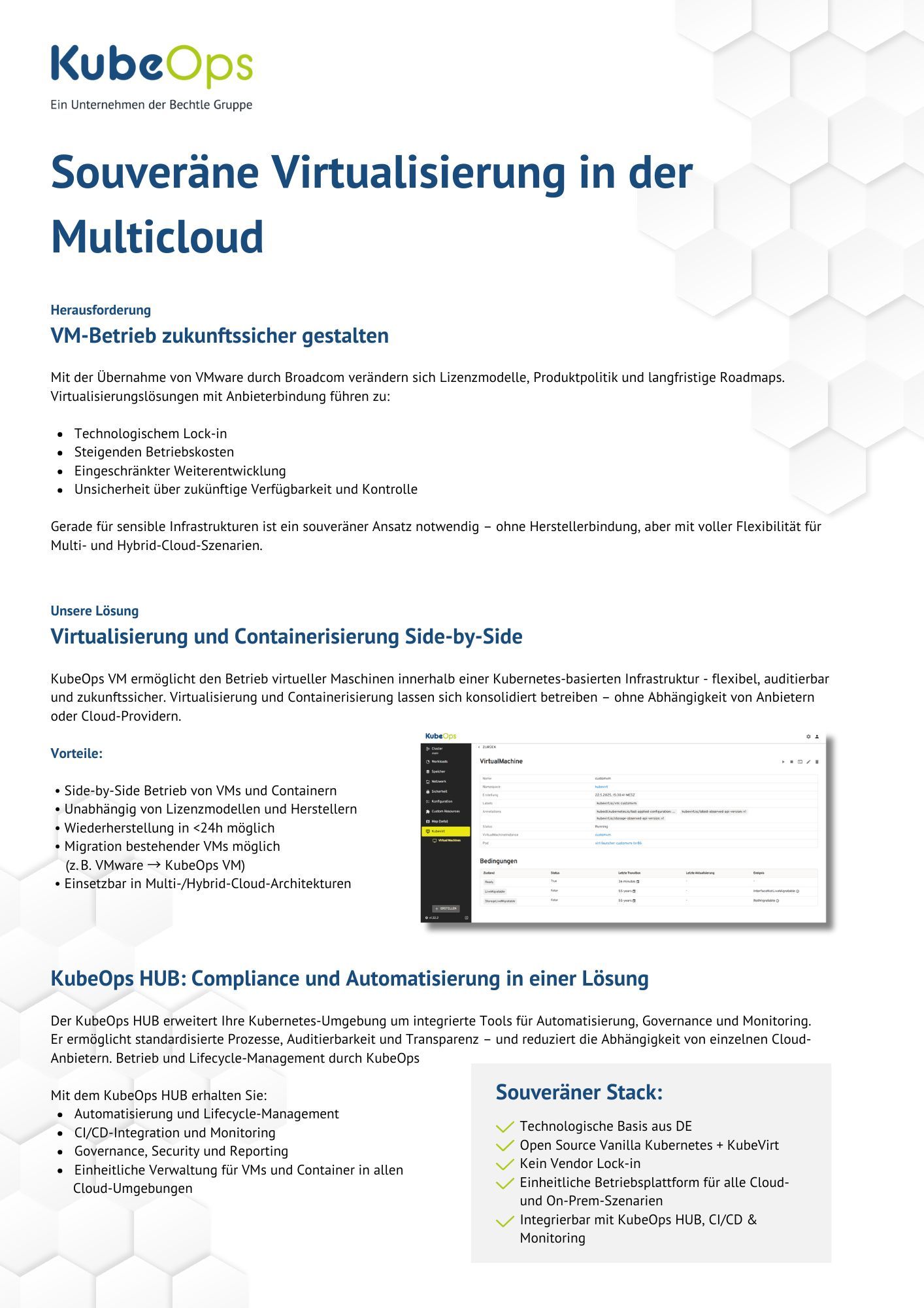 Titelbild des One Pagers  Souveräne Cloud-Infrastrukturen – made in Germany