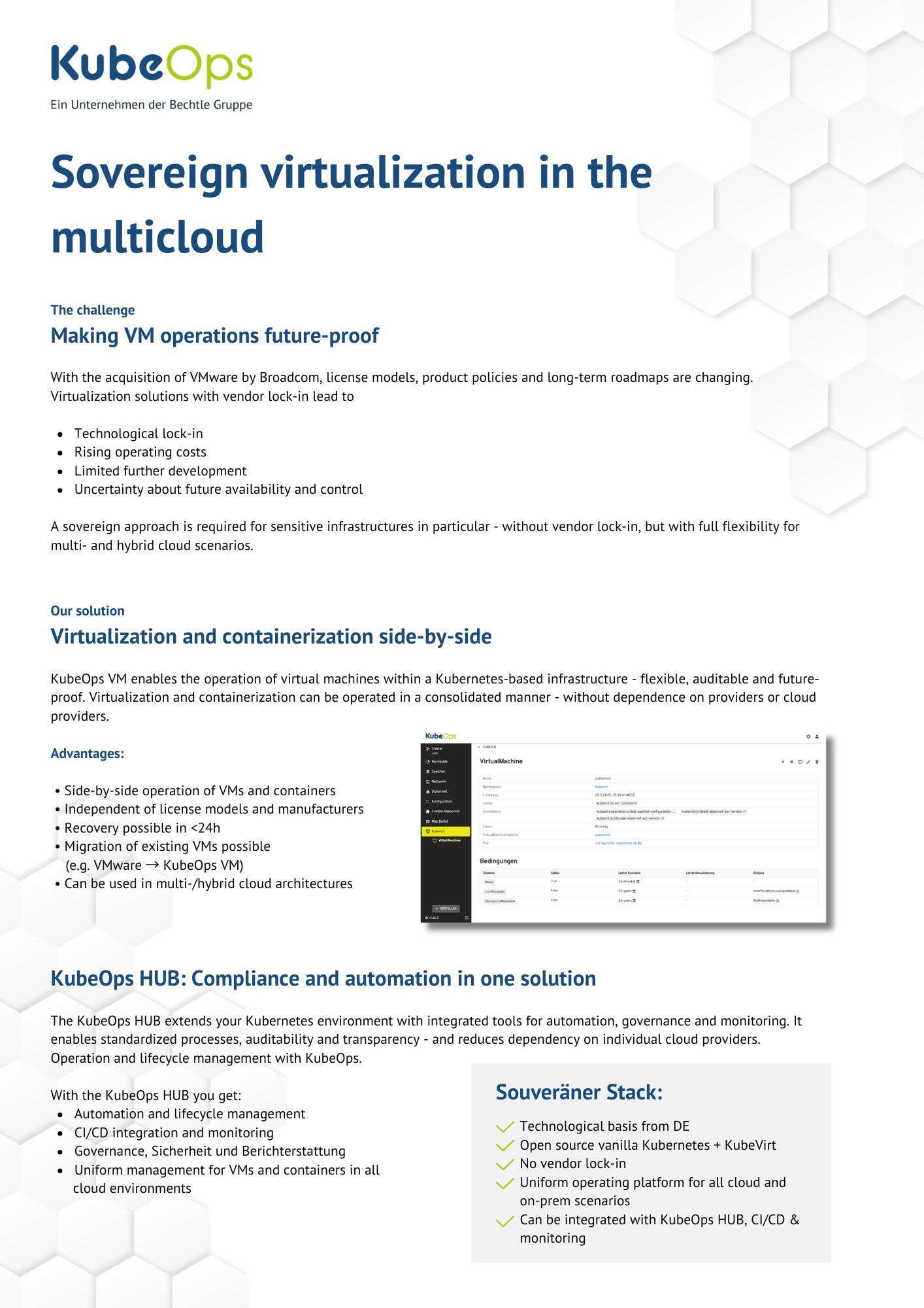 Titelbild des One Pagers  Souveräne Cloud-Infrastrukturen – made in Germany